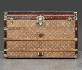 独角鹿西洋古董1890年代法国顶级奢侈品牌路易威登出品Monogram帆布经典老花款方形行李箱