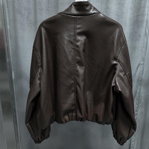 NC立领拉链口袋皮外套50702（咖啡） 秋季 253011130321 商品图2