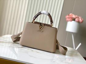 秋冬特惠💰1700 渠道级LV te级LV 全套包装 N80041/M48865褐灰 本款Capucines BB号手袋