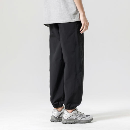 25新款纯色户外登山男士束脚裤抽绳系带舒适宽松休闲裤男长裤K&C 商品图2