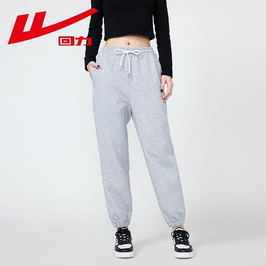 回力束脚休闲裤女2025夏季新款潮流百搭运动裤黑色卫裤宽松直筒裤 商品图6