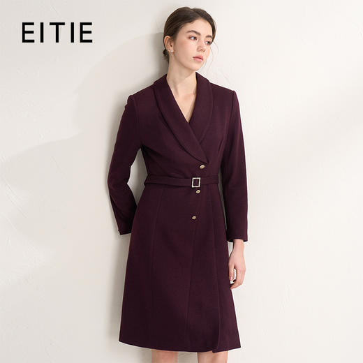 EITIE爱特爱新款通勤收腰西装领连衣裙6807513 商品图0