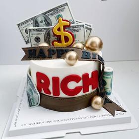 【甜久荟 RICH富有 翻糖蛋糕】精致的翻糖装饰 纯动物鲜奶蛋糕 不齁不腻  庆祝场上最亮眼的焦点