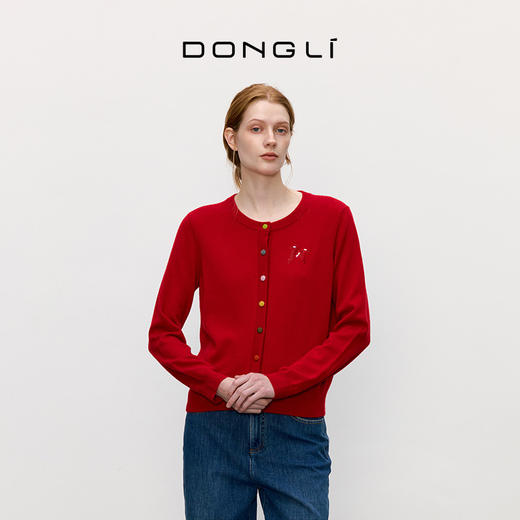 东黎 • 童心未远 糖果盒 山羊绒女士冬季圆领开衫 5552 商品图2