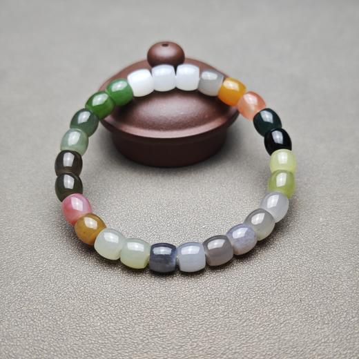 特惠！和田玉多宝老型珠直切多宝手串 1122-20 商品图0