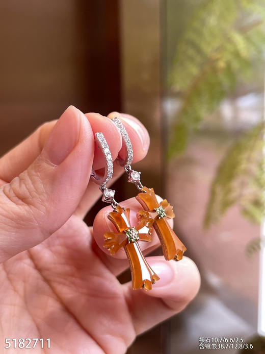 5182711，十字架耳坠。具体价格微信咨询 商品图3