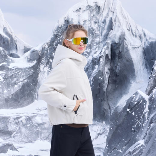 半身缘女装 冬季休闲保暖连帽百搭羽绒服254213P01340145 商品图4