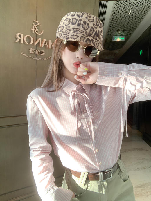 【169元任选2件】现货！粉色格子衬衫 商品图13