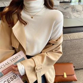 【买一送一】秋冬人手必备 超值2件装 双面保暖德绒高领打底衫长袖t恤女秋冬新款气质内搭加绒加厚上衣打底体恤衫