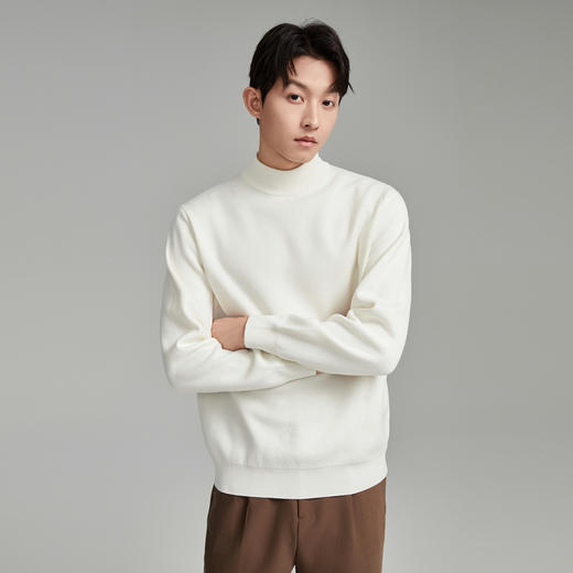 GXG男装秋季简约休闲男款纯色圆领针织衫毛衣K&C 商品图5