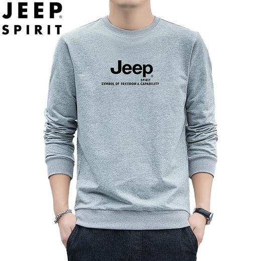 JEEP SPIRIT卫衣男秋新款潮圆领长袖t恤宽松男体恤衫男装7607(主推） 商品图1