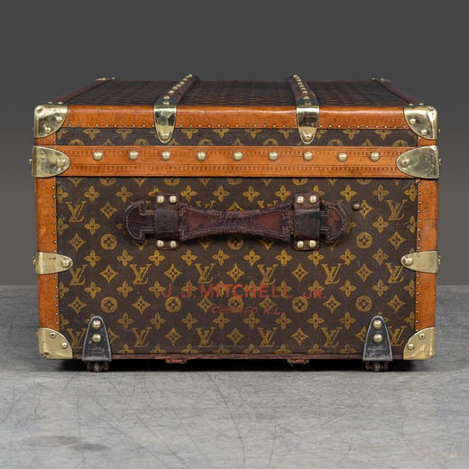 独角鹿西洋古董1920年代法国顶级奢侈品牌路易威登出品Monogram帆布经典老花款舱用行李箱 商品图3