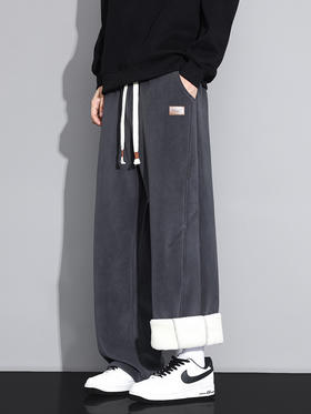 【GZ】无忧购羊驼绒裤子男士秋冬季保暖加绒加厚直筒裤29188#（截单后5-7天发货）