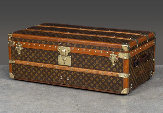 独角鹿西洋古董1920年代法国顶级奢侈品牌路易威登出品Monogram帆布经典老花款舱用行李箱 商品图1