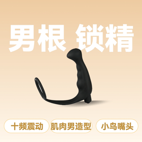 云曼肌肉男十频震动锁精电动前列腺后庭按摩器电池款