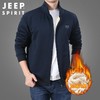 JEEP SPIRIT卫衣男冬加绒加厚立领宽松外套休闲运动开衫HL2026D 商品缩略图1