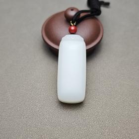 新疆和田玉且末料羊脂玉厚实平安牌 1122-2