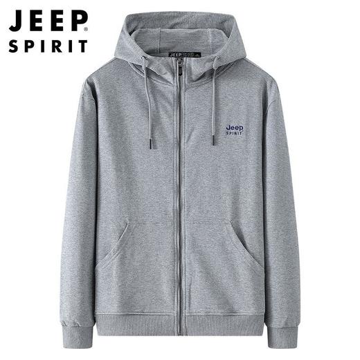 JEEP SPIRIT卫衣运动开衫连帽外套薄款宽松休闲男HL2027（主推） 商品图2