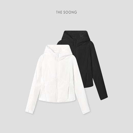 THESOONG"曼妙塑型"极简轻盈保暖塑型线条感连帽棉服外套WWT8265 商品图0