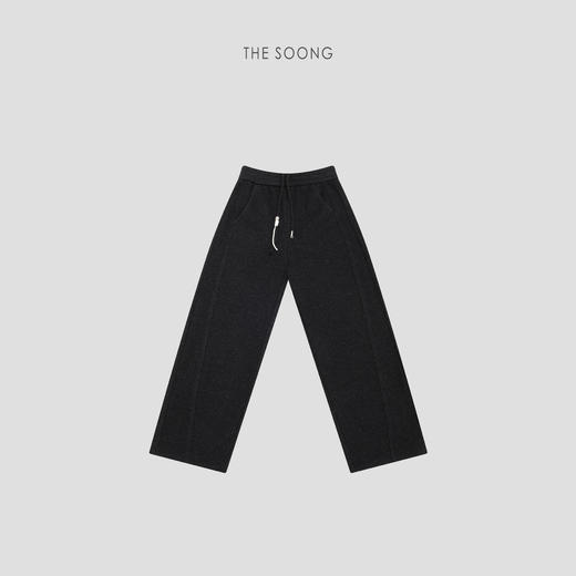 THESOONG|"云绒裤"醋酸羊毛缎面锁温云绒暖感中腰休闲裤HWKZ8266 商品图0