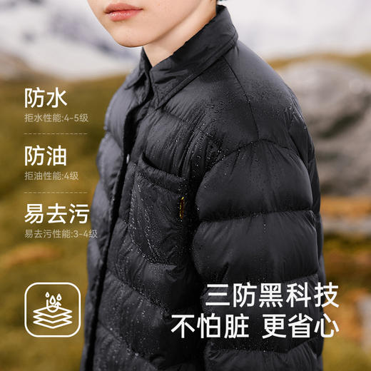 英氏儿童羽绒服男童秋冬轻薄款白鸭绒羽绒服女童羽绒服超韧绒 商品图4