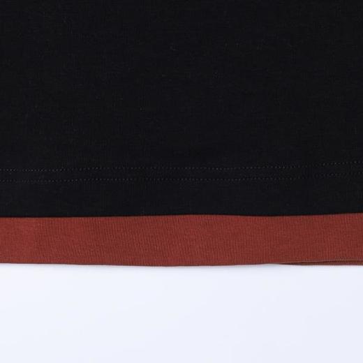 T5055SDSA男士秋冬新款痞帅男装简约撞色假两件圆领长袖T恤百搭时尚潮 商品图2