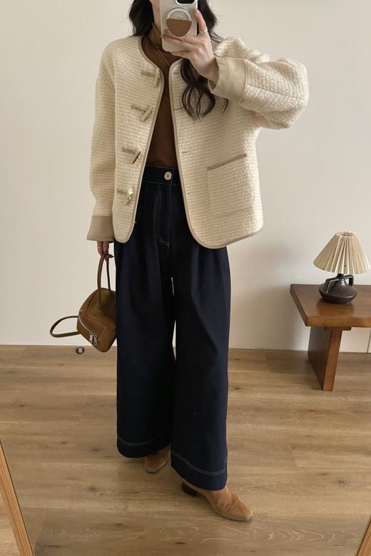 Le Malene 复古牛角扣气质小香风羊毛外套 21288 商品图2