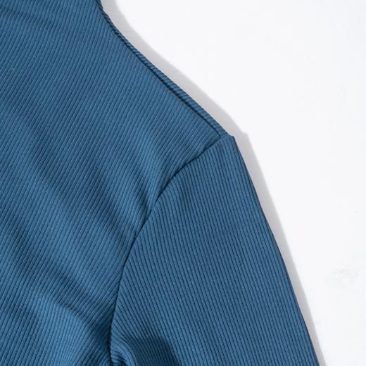 茧墨 半高领罗纹显瘦暖绒衣 商品图2