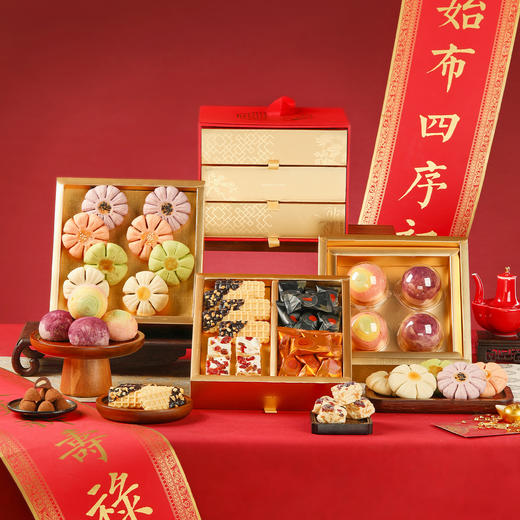 【集瑞三层礼盒】悠享时2025春节年货礼盒装中式糕点过年走亲戚送礼品新年高端点心团购751g 商品图2