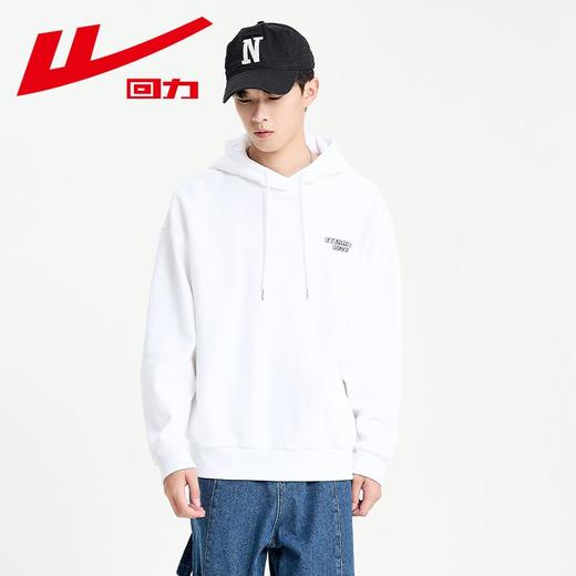 回力连帽卫衣男士春秋新款加绒美式纯棉宽松长袖上衣潮牌带帽外套 商品图2