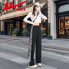 回力条纹卫裤女春秋季2025新款小个子阔腿直筒裤休闲宽松运动裤潮 商品缩略图9