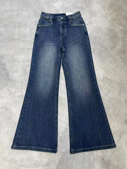 【门店同款】ENJOY冬季复古线条植绒喇叭裤 168045536 商品图0