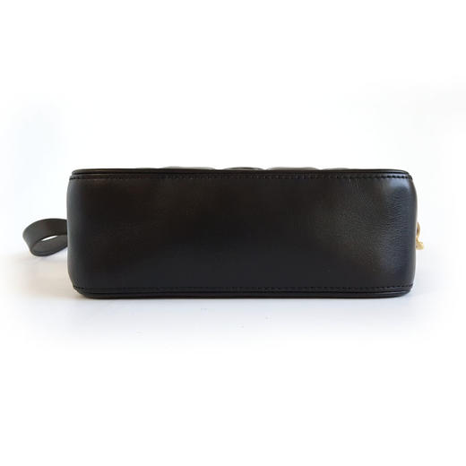 【95新】GUCCI古驰GG Matelasse702234黑色牛皮双G压花单肩斜挎相机包中性款181125AK27 商品图5