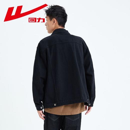 回力牛仔外套男款春秋款黑色宽松外穿长袖大码男士上衣夹克秋季潮 商品图5