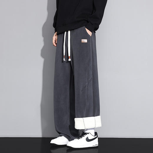 【GZ】无忧购羊驼绒裤子男士秋冬季保暖加绒加厚直筒裤29188#（截单后5-7天发货） 商品图5