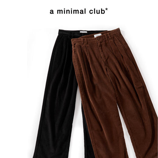 a minimal club复古立体双褶灯芯绒裤100%棉直筒宽松长裤AM5ATR04 商品图0