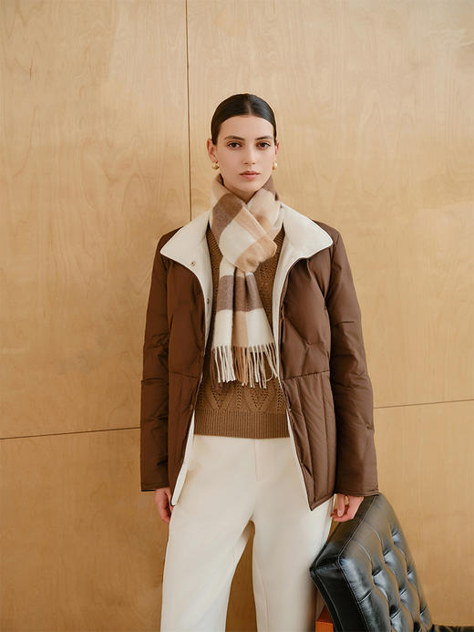 【立领双面穿羽绒服】25年秋冬新品女士90白鹅绒舒适保暖外套 商品图1