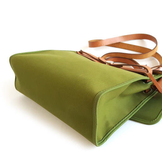 【9新】Hermes爱马仕绿色帆布Herbag 31手提单肩包女士171125PM02 商品图6