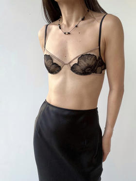 Her Senses｜极织 12B151YN 列维斯蕾丝3/4杯钢圈文胸 [ 黑BK01 ]
