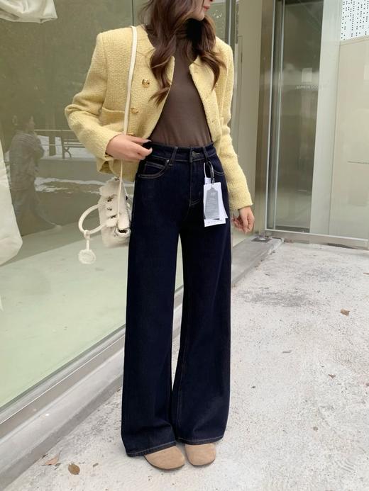 四面弹雪尼尔绒窄板裤！ 2025新款！后口袋刺绣，显腿细长直窄版阔腿裤 商品图5