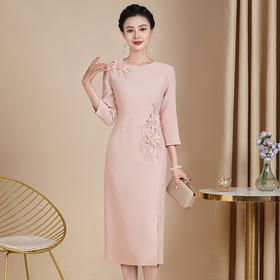 旗袍参加婚礼妈妈礼服2025年气质喜婆婆婚宴装高贵女连衣裙