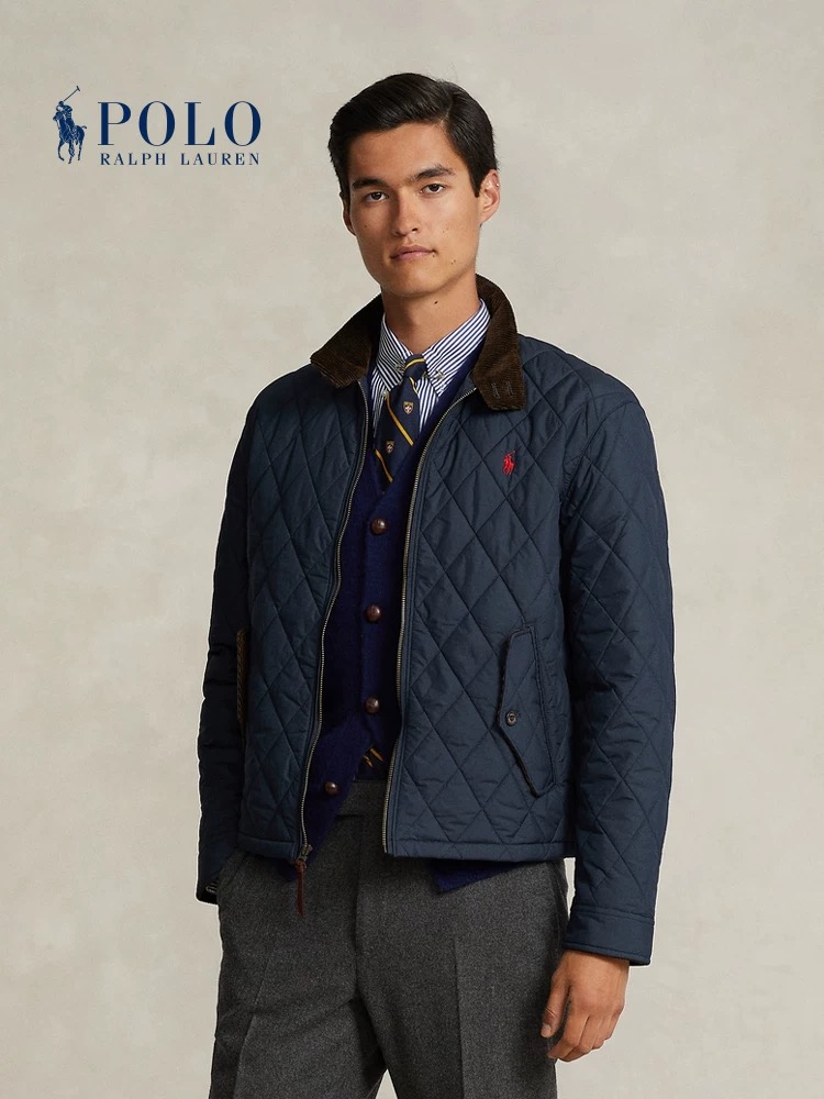 拉夫劳伦男装经典款防沾水绗缝夹克