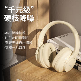 品牌直发【沃品 头戴式降噪蓝牙耳机BTS01】千元级别的音质！203g超轻机身 ANC降噪 HIFI环绕 音效全包裹空气耳罩，记忆棉设计柔软舒适不压耳