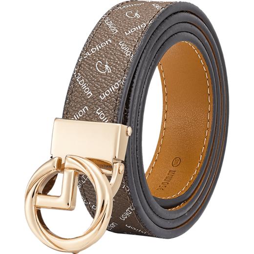 6923279421151 金利来goldlion 【菱形印花】女士皮带女士腰带板扣女皮带 长*宽约1050mm*2.45cm 商品图0