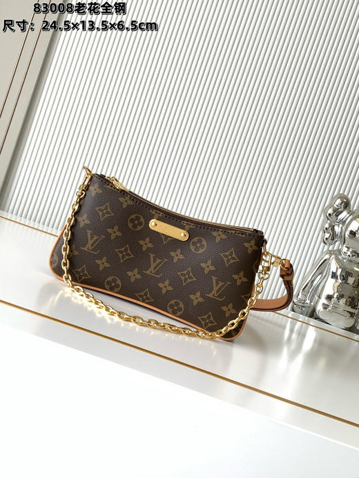 秋冬特惠💰1080 渠道级LV【全钢五金 变码芯片】te级LV 全套包装 M83008老花 Liv Pochette 手袋 商品图0
