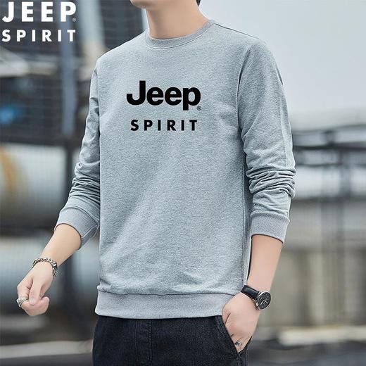JEEP SPIRIT男装春秋款卫衣男长袖休闲宽松圆领t恤大码打底衫7601 商品图3