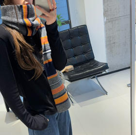 韩国设计师款彩虹费尔岛羊毛围巾🌈11251