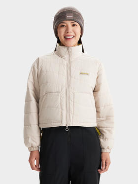 哥伦比亚棉服秋冬女士户外徒步保暖防泼水登山短款外套WR8199084