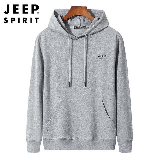 JEEP SPIRIT连帽卫衣男春秋款宽松运动衫男纯棉休闲秋季HL6546 商品图4
