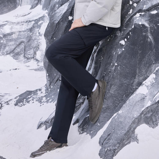 半身缘男裤 冬季保暖舒适轻盈小直筒休闲裤254301M10330122 商品图4